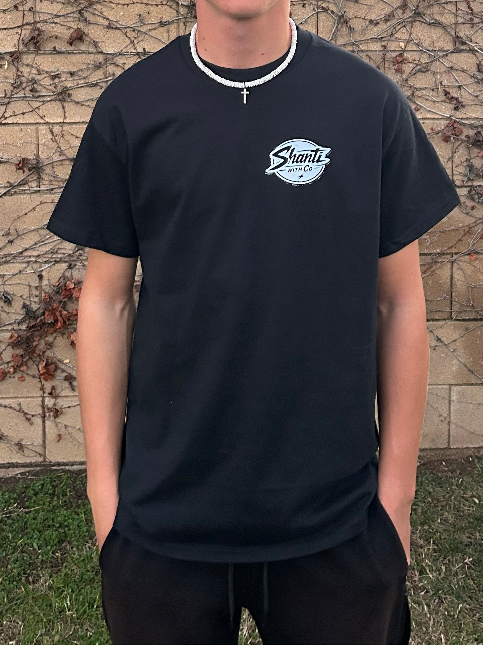 Black S.W.C. “wheelie” tee